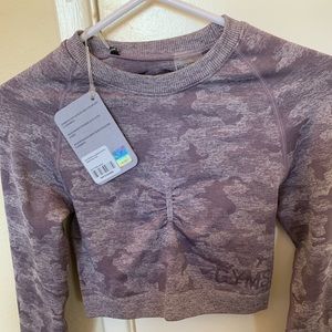 NWT gymshark seamless long sleeve crop💜